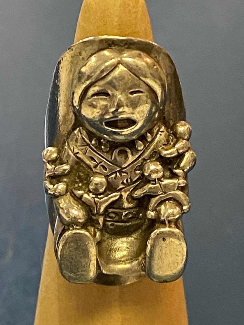 Vintage Sterling Silver Carol Felley Storyteller Ring Size 6.5